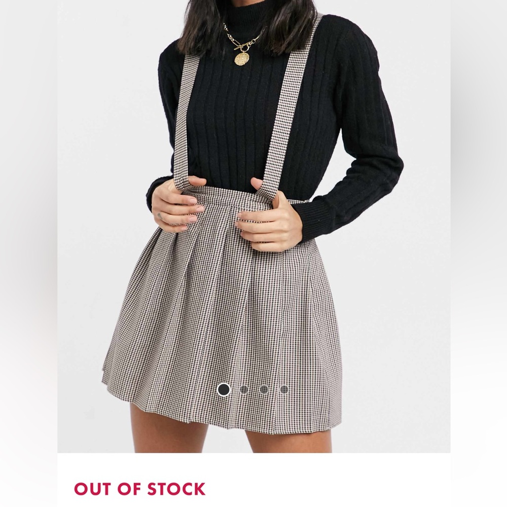 ASOS Gray Pleated Skater Mini Skirt for Work